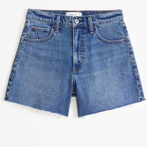 Abercrombie and Fitch High Rise Dad Denim Shorts